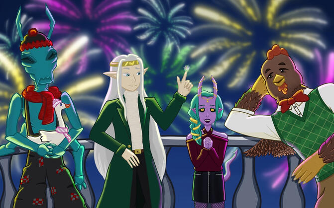 DnD Party (2025, Clip Studio Paint)