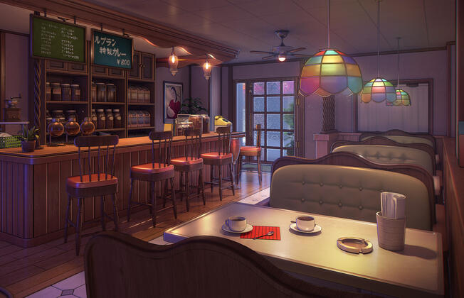 Illustration of Leblanc Café from Persona 5