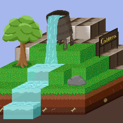 Caldera del Río Santa Lucía Exterior (06/2024, Krita)